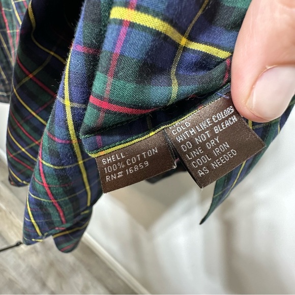 J McLaughlin Mens Large Plaid Button Down Shirt Long Sleeve Contrast Cuff - Picture 5 of 5